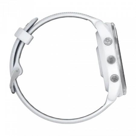 Смарт-годинник Garmin Forerunner 965 Titanium Bezel з Whitestone корпусом та Whitestone/Powder Grey силіконовим ремінцем