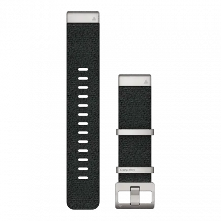 Ремінець QuickFit 22 мм, Black чорний жакардовий нейлоновий 