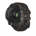 Смарт-годинник Garmin Instinct 3 50 мм, AMOLED Black чорний з Charcoal коричневим силіконовим ремінцем