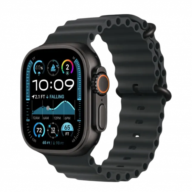Apple Watch Ultra 2 49mm GPS + LTE Black Titanium Case with Black Ocean Band