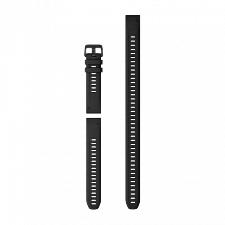 Ремінець QuickFit 20 мм, Black чорний силіконовий (комплект з трьох частин)