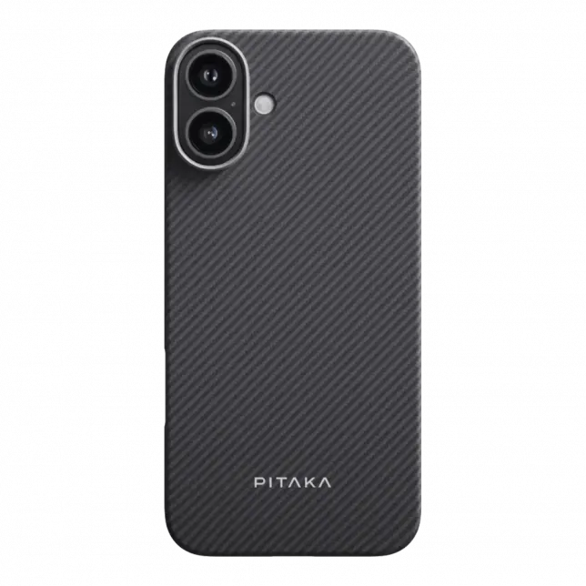 Чохол Pitaka Ultra-Slim Case Twill 600D for iPhone 16 Black/Grey