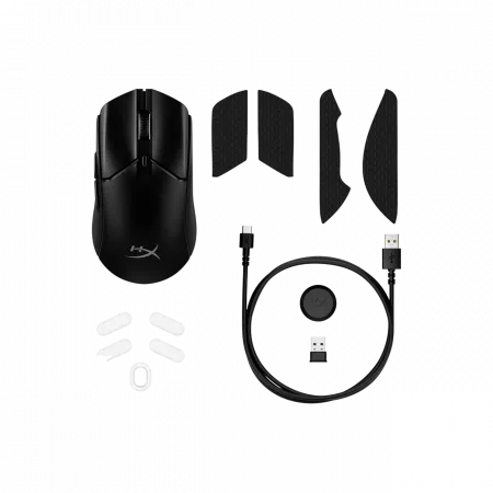 Миша HyperX Pulsefire Haste 2, RGB, USB-A/WL/BT, чорний