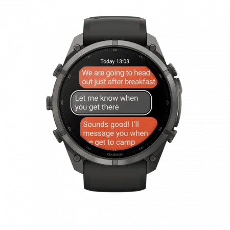 Смарт-годинник Garmin Fenix 9 Pro - inReach, 51мм Carbon Gray DLC Titanium з Black/Pebble Grey чорним/темно-сірим силіконовим ремінцем