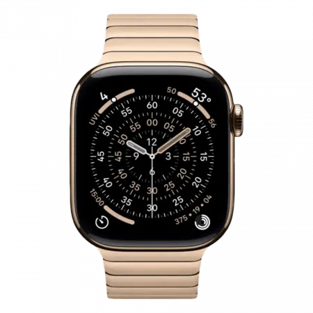Apple Watch Series 11 GPS, 42mm Gold Titanium Case with Gold Link Bracelet