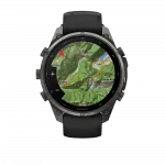 Смарт-годинник Garmin Fenix 9 Pro - inReach, 47мм Carbon Gray DLC Titanium з Black/Pebble Grey чорним/темно-сірим силіконовим ремінцем