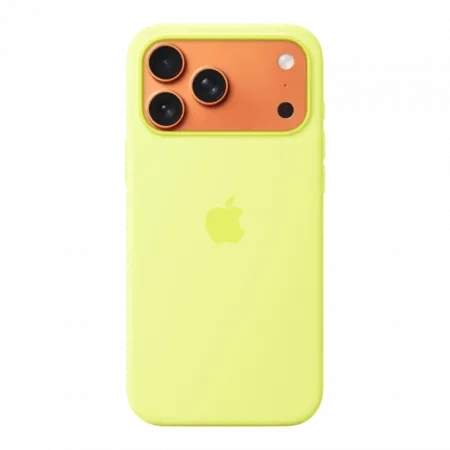 Чохол Apple Silicone Case with Magsafe для iPhone 17 Pro Max (Neon Yellow)