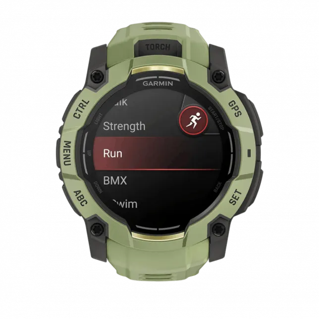 Смарт-годинник Garmin Instinct 3 50 мм, AMOLED Fern Green зелений з Fern Green зеленим силіконовим ремінцем