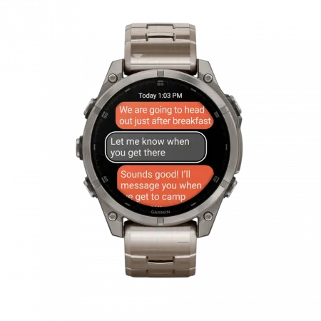 Смарт-годинник Garmin Fenix 8 47мм, AMOLED Sapphire, Titanium з титановим браслетом