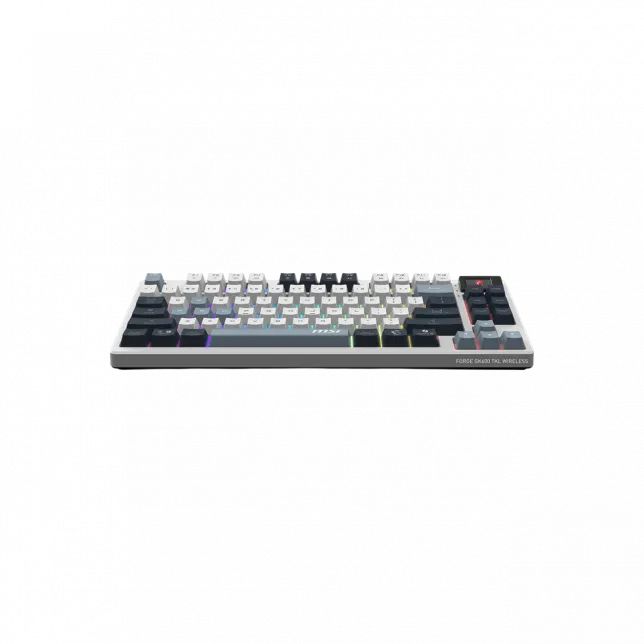 Клавіатура механічна MSI FORGE GK600 TKL W SKY UA 104key, mechanical Linear, USB-A, Wireless, Bluetooth, EN/UKR/RU, RGB, білий