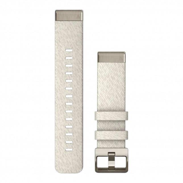 Ремінець QuickFit 20 мм, Cream Heathered бежевий, Soft Gold застібка, нейлоновий