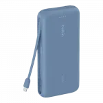 Повербанк Belkin 20000mAh 30W 2xUSB-C/1xUSB-A з інтегрованим кабелем USB-C Blue