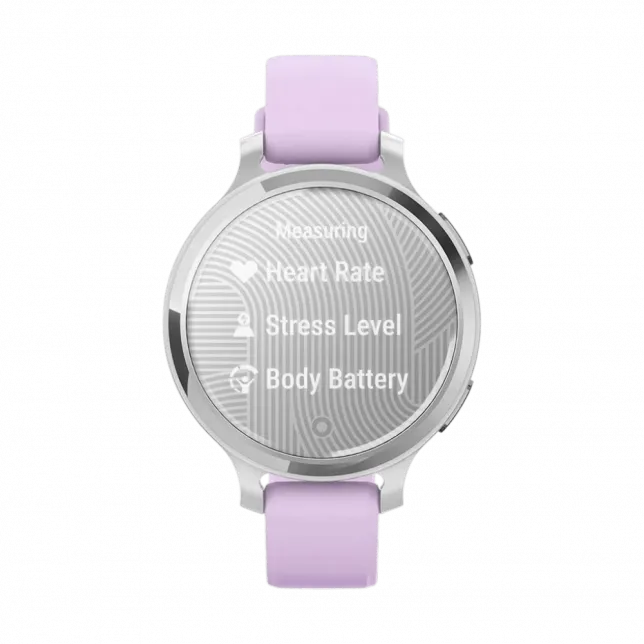 Смарт-годинник Garmin Lily 2 Active Silver з Purple Jasmine бузковим силіконовим ремінцем