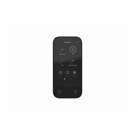 Клавіатура з сенсорним дисплеєм Ajax KeyPad TouchScreen, jeweller, бездротовий, чорний