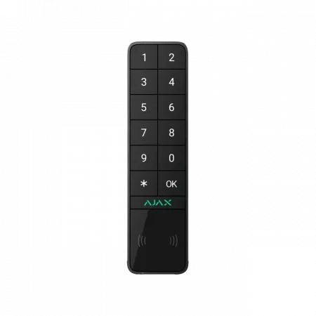 Бездротова зовнішня клавіатура Ajax KeyPad Outdoor Jeweller, чорна