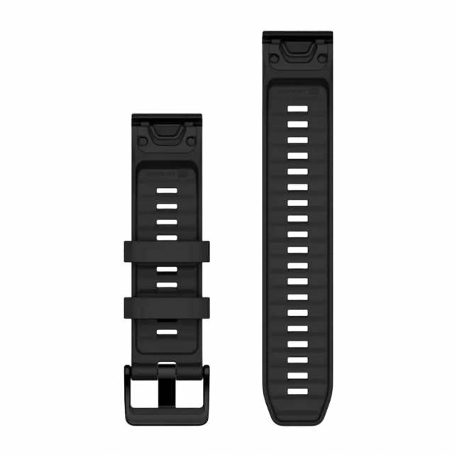Ремінець QuickFit 22 мм, Black чорний силіконовий