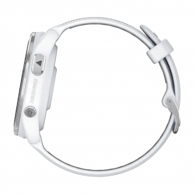 Смарт-годинник Garmin Forerunner 965 Titanium Bezel з Whitestone корпусом та Whitestone/Powder Grey силіконовим ремінцем