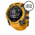 Смарт-годинник Garmin Instinct 3 50 мм, Solar Sunburst помаранчевий з Sunburst/Grey помаранчевим/сірим силіконовим ремінцем