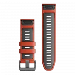 Ремінець QuickFit 26 мм, Flame Red/Graphite червоний силіконовий