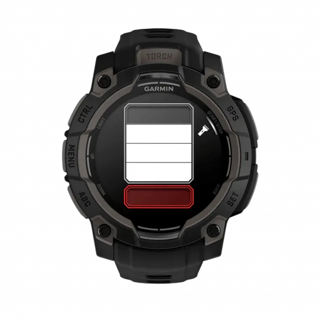 Смарт-годинник Garmin Instinct 3 45 мм, AMOLED Black чорний з Black чорним силіконовим ремінцем