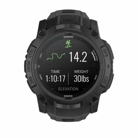 Смарт-годинник Garmin Instinct 3 50 мм, AMOLED, Tactical Edition Black чорний з чорним силіконовим ремінцем