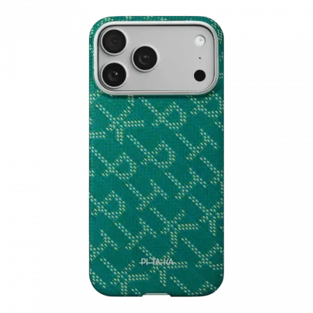 Чохол Pitaka Ultra-Slim Monogram для iPhone 17 Pro Green/Gold