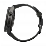 Смарт-годинник Garmin Fenix 9 Pro - inReach, 43мм Carbon Gray DLC Titanium з Black/Pebble Grey чорним/темно-сірим силіконовим ремінцем