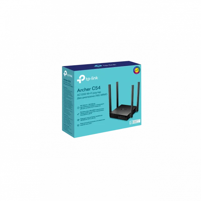 Маршрутизатор TP-LINK ARCHER C54 AC1200, 4xFE LAN, 1xFE WAN