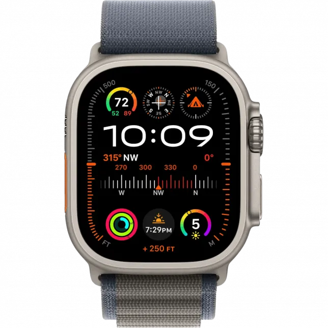 б/у Apple Watch Ultra 2 GPS + LTE 49mm Titanium Case with Blue Alpine Loop - Medium