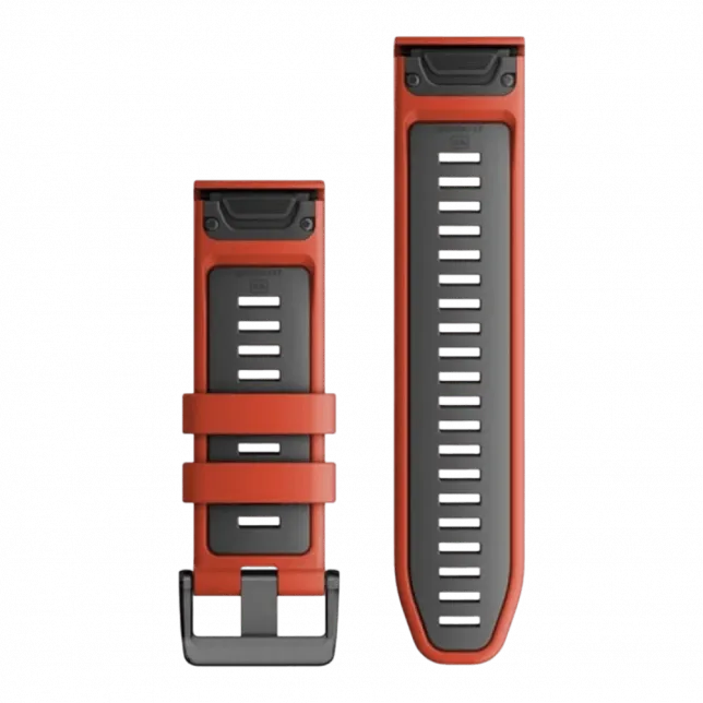 Ремінець QuickFit 26 мм, Flame Red/Graphite червоний силіконовий