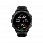 Смарт-годинник Garmin Forerunner 570 42мм Slate Gray Aluminum з Translucent Black чорним силіконовим ремінцем