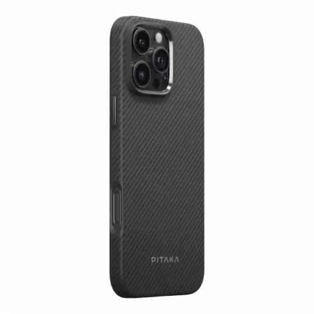 Чохол Pitaka Military-Grade Protective Classic Twill 600D Black/Grey для iPhone 16 Pro