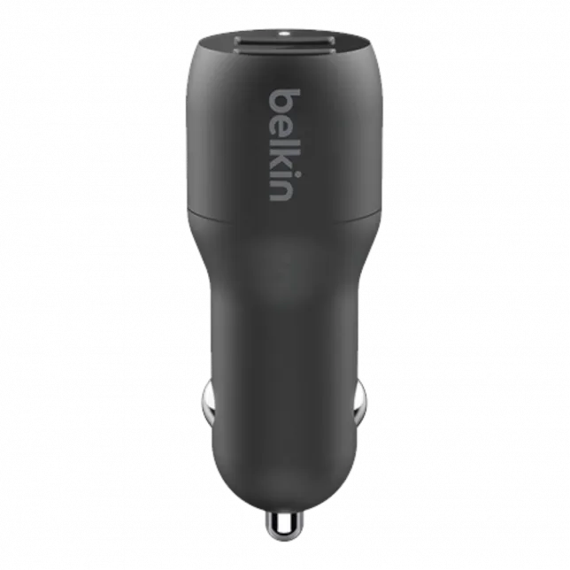 Автомобільний зарядний пристрій Belkin Car Charger 24W Dual USB-A Black