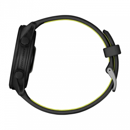 Смарт-годинник Garmin Forerunner 170 Black чорний з Black/Amp Yellow чорним/жовтим силіконовим ремінцем