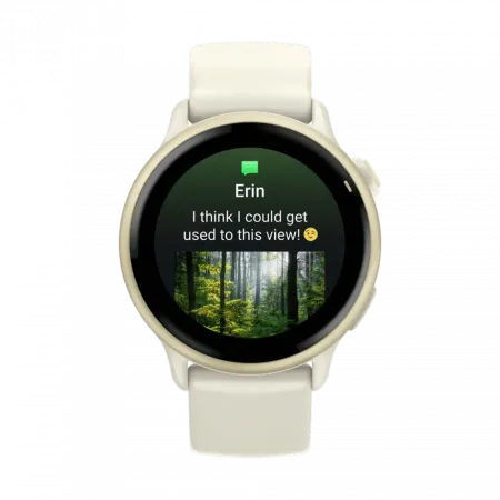 Смарт-годинник Garmin Vivoactive 6 Lunar Gold з Bone білим силіконовим ремінцем