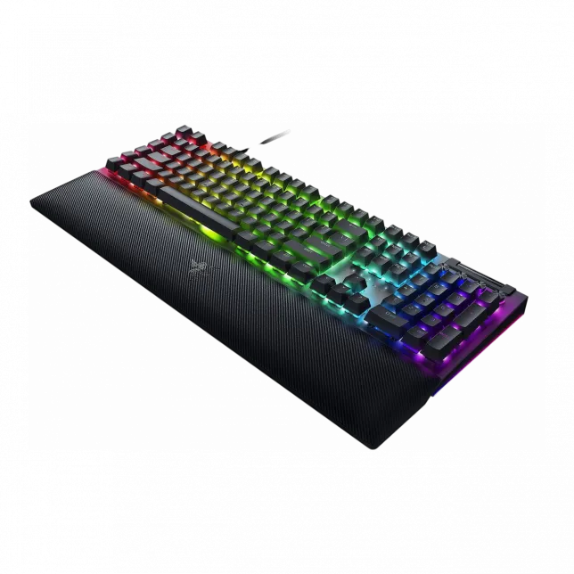 Клавіатура механічна Razer BlackWidow V4, 114key, Yellow Switch, USB-A, EN/RU, RGB, чорний