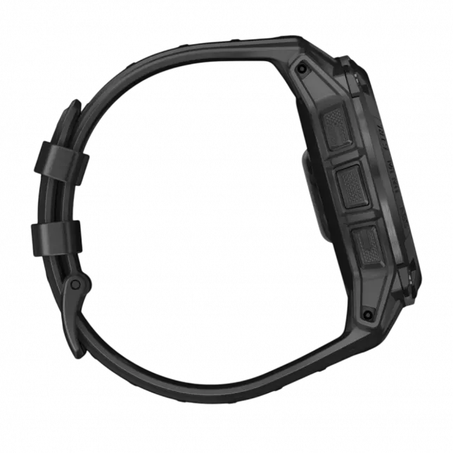 Смарт-годинник Garmin Instinct 3 50 мм, Solar, Tactical Edition Black чорний з чорним силіконовим ремінцем