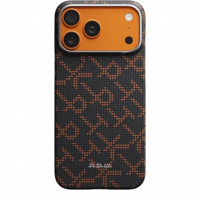 Чохол Pitaka Ultra-Slim Monogram для iPhone 17 Pro Max Black/Orange