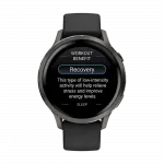 Смарт-годинник Garmin Venu 4 41 мм Slate з Black чорним силіконовим ремінцем