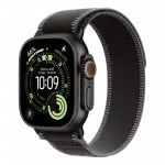 Apple Watch Ultra 3 GPS + LTE, 49mm Black Titanium Case with Black/Charcoal Trail Loop - M/L