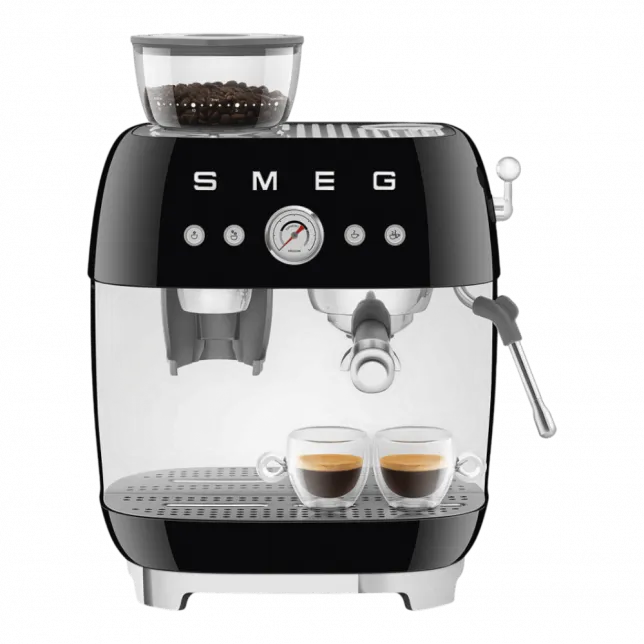 Кавомашина еспресо з кавомолкою Smeg (Black)