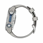 Смарт-годинник Garmin Descent Mk3 43 мм Stainless Steel з Fog Grey сірим силіконовим ремінцем
