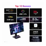 Монітор Asus 24.5" ROG Strix XG259QNS 2xHDMI, DP, 2xUSB, Audio, IPS, 380Hz, 0.3ms, sRGB 110%, FreeSync, Pivot, HDR400