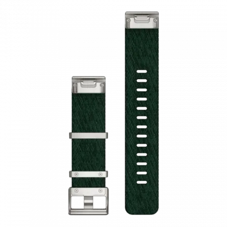 Ремінець QuickFit 22 мм, Pine Green темно-зелений жакардовий нейлоновий