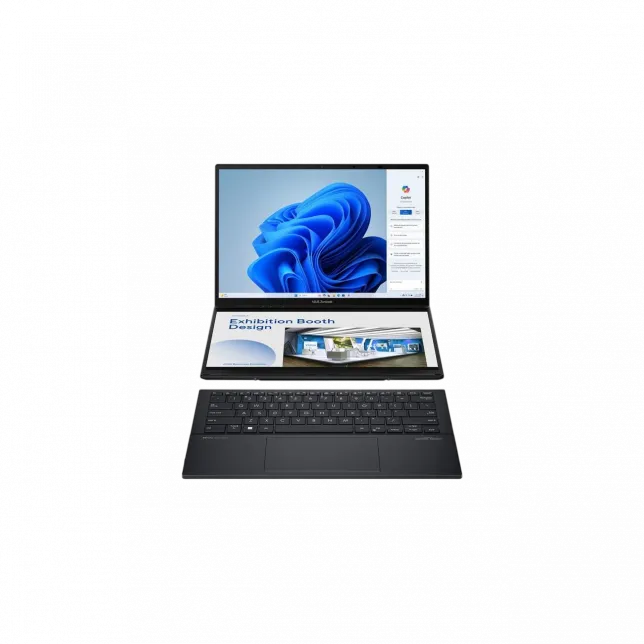 ASUS Ноутбук Zenbook Duo UX8406MA-PZ074W 14" 3K OLED, Intel Ultra 9 185H, 32GB, F2TB, UMA, Win11, Сірий