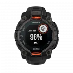 Смарт-годинник Garmin Instinct 3 45 мм, Solar Black чорний з Black чорним силіконовим ремінцем