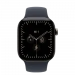 Apple Watch Series 12 GPS + LTE 42mm Natural Titanium Case with Navy Blue Sport Band - M/L (MJGG4)
