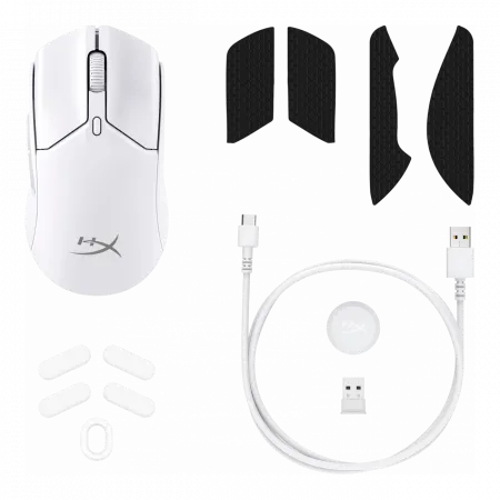 Миша HyperX Pulsefire Haste 2 mini, RGB, USB-A/WL/BT, білий