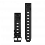 Ремінець QuickFit 20 мм, Black чорний силіконовий (комплект з трьох частин)