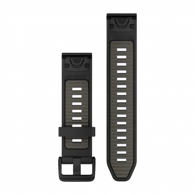 Ремінець QuickFit 20 мм, Black/Pebble Gray чорний силіконовий